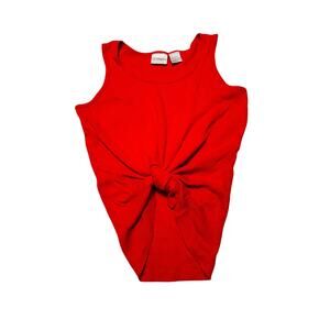 Vintage CC Hughes Red Tie Knot Tank Top Size Small